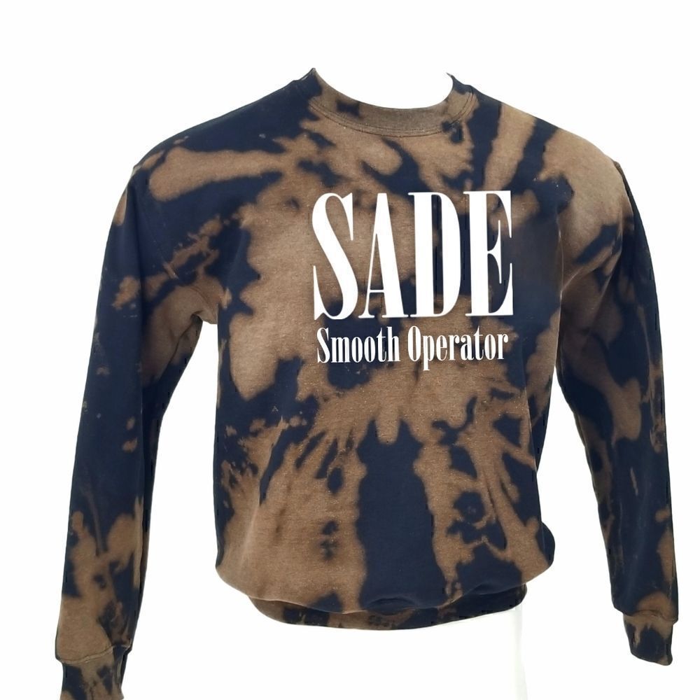 SADE Smooth Operator Soul R&B Rap Rock Acid Washed Pullover Crewneck Sweatshirt - Picture 2 of 5